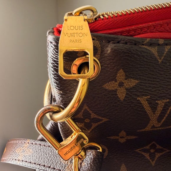 Louis Vuitton Monogram Canvas Satchel with Red Trim - Picture 4 of 11